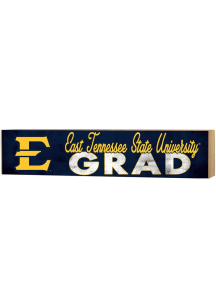 KH Sports Fan East Tennesse State Buccaneers 3x13 Block Sign Grad Sign - Navy Blue
