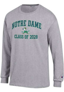 Champion Notre Dame Fighting Irish Grey Font Class of 2028 Jersey Long Sleeve T Shirt