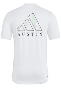 Adidas Austin FC White Jersey Hook Short Sleeve T Shirt