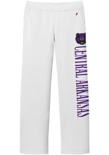 League Central Arkansas Bears Womens Reverse Fleece White Sweatpants