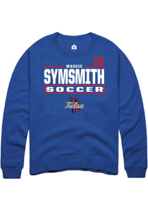 Maggie SymSmith Tulsa Golden Hurricane Mens Blue NIL Stacked Box Player Crew