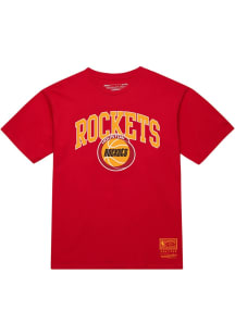 Mitchell and Ness Houston Rockets Red Nostalgia Short Sleeve T Shirt