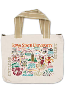 Iowa State Cyclones White 14x18 Canvas Tote