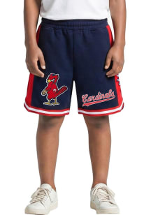 Pro Standard St Louis Cardinals Boys Navy Blue Classic Chenille Shorts