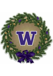 Washington Huskies Wreath Sport Shape Pennant - Purple
