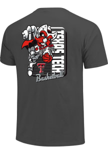 Texas Tech Red Raiders Charcoal Modern Mascot Custom Basketball Short Sleeve T Shirt