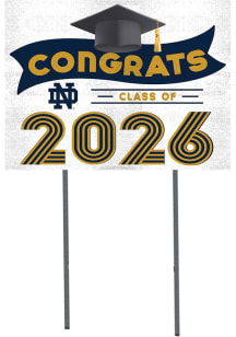 Notre Dame Fighting Irish KH Sports Fan Class of 2026 Yard Sign - Navy Blue
