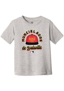 Summit Sportswear Louisville Bats Toddler Grey Circle Cap Copa Short Sleeve T-Shirt