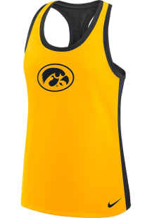 Nike Iowa Hawkeyes Womens Gold Colorblock Tank Top