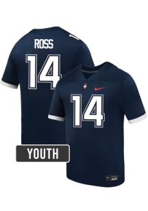 Emanuel Ross UConn Huskies Youth Navy Blue Nike NIL Name And Number Football Jersey