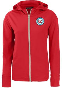 Cutter and Buck Chicago Fire Womens Red Daybreak Light Weight Jacket