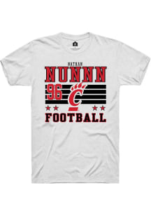 Nathan Nunnn Cincinnati Bearcats White Football NIL Striped Short Sleeve Player T Shirt