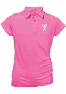 Texas Tech Red Raiders Girls White Brighton Short Sleeve Polo