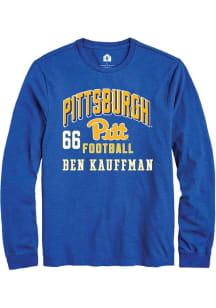 Ben Kauffman Pitt Panthers Blue Football NIL Arch Logo Long Sleeve Player T Shirt