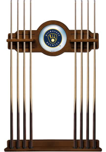 Milwaukee Brewers Solid Wood Cue Rack Pool Table Accessories