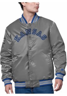 Starter Kansas Jayhawks Mens Grey Big 12 Tournament Light Weight Jacket