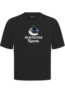 Levelwear Vancouver Canucks Black Signature Knit Team Surge Short Sleeve Fashion T Shirt