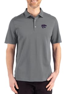 Cutter and Buck K-State Wildcats Mens Graphite Advantage Refresh Short Sleeve Polo