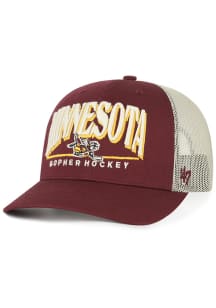 47 Minnesota Golden Gophers Gopher Hockey Trucker Adjustable Hat - Maroon