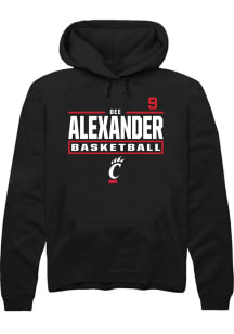 Dee Alexander Cincinnati Bearcats Mens Black NIL Stacked Box Player Hood