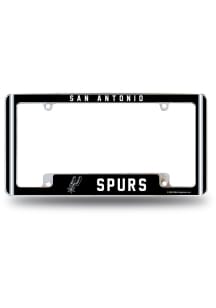 San Antonio Spurs Alternate All Over Chrome License Plate Frame - White
