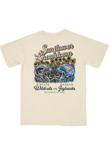B-Unlimited K-State Wildcats Ivory Football Sunflower Showdown vs Kansas Jayhawks Short Sleeve T S..