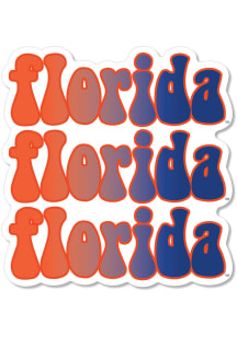 Florida Gators 3.5" Bubble Text x3 Rugged Stickers - Royal Blue