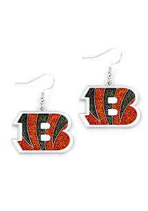 Cincinnati Bengals Glitter Dazzle Womens Earrings
