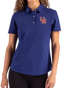 Cutter and Buck Ole Miss Rebels Womens Navy Blue Vault Advantage Short Sleeve Polo Shirt