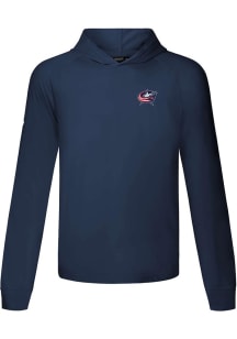 Levelwear Columbus Blue Jackets Mens Navy Blue Dimension Embroidered 3D Patch Long Sleeve Hoodie