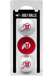Utah Utes 3 Pack Golf Balls