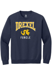 Summit Sportswear Drexel Dragons Mens Navy Blue Funcle Long Sleeve Crew Sweatshirt