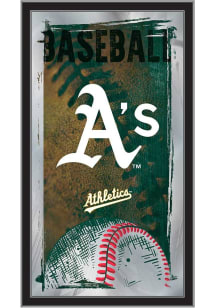Oakland Athletics Baseball Hanging Back Bar Mirror