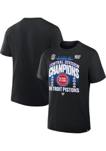 Detroit Pistons Black 2026 Division Champions Locker Room Short Sleeve T Shirt