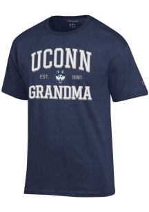 Champion UConn Huskies Navy Blue Est. Date Grandma Jersey Short Sleeve T Shirt