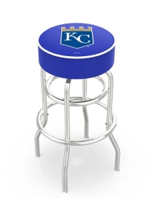 Kansas City Royals Double-Ring Swivel Pub Stool - Silver
