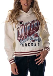 Colorado Avalanche Womens White Large Logo Hooded Sweatshirt