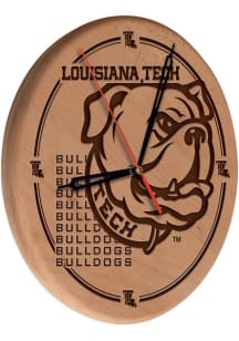 Louisiana Tech Bulldogs Laser Engraved Wall Clock