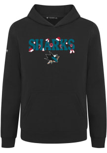 Levelwear San Jose Sharks Youth Black Podium Jr Festive Long Sleeve Hoodie