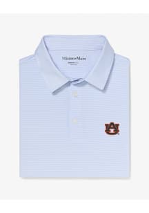 Mizzen+Main Auburn Tigers Mens Light Blue Versa Short Sleeve Fashion Polo