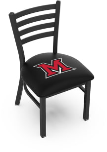 Miami RedHawks Stationary Black Wrinkle Finish Pub Stool - Black