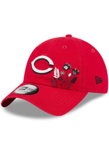 New Era Cincinnati Reds Red Wildflower Casual Classic Womens Adjustable Hat