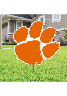 Clemson Tigers Paw Yard Sign - Orange