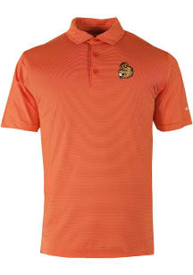 Columbia Oregon State Beavers Mens Orange Vault Heat Seal Double Hit Short Sleeve Polo