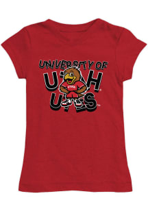Vive La Fete Utah Utes Toddler Girls Red Lexie Short Sleeve T-Shirt