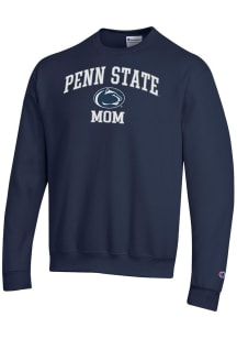 Champion Penn State Nittany Lions Mens Navy Blue Mom Powerblend Long Sleeve Crew Sweatshirt