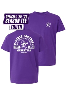 Summit Sportswear K-State Wildcats Youth Purple Stripe The Stadium Short Sleeve T-Shirt