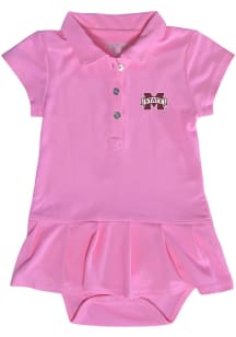 Mississippi State Bulldogs Baby Girls Pink Caroline Short Sleeve Dress