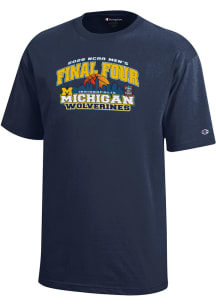 Champion Michigan Wolverines Youth Navy Blue 2026 Men's Basketball Final Four Bound Short Sleeve T..