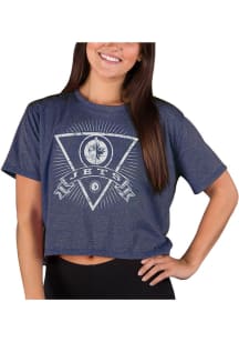 Concepts Sport Winnipeg Jets Womens Navy Blue Quest Short Sleeve T-Shirt